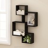 Furinno Rossi Interweave Wall Mount Floating Cube Shelf, Set of