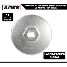 ARES 56009-84mm Oil Filter Wrench for Mercedes, Jeep, and Dodge - 3/8-Inch Drive 14 Flute Wrench - Easily Remove Oil Filters