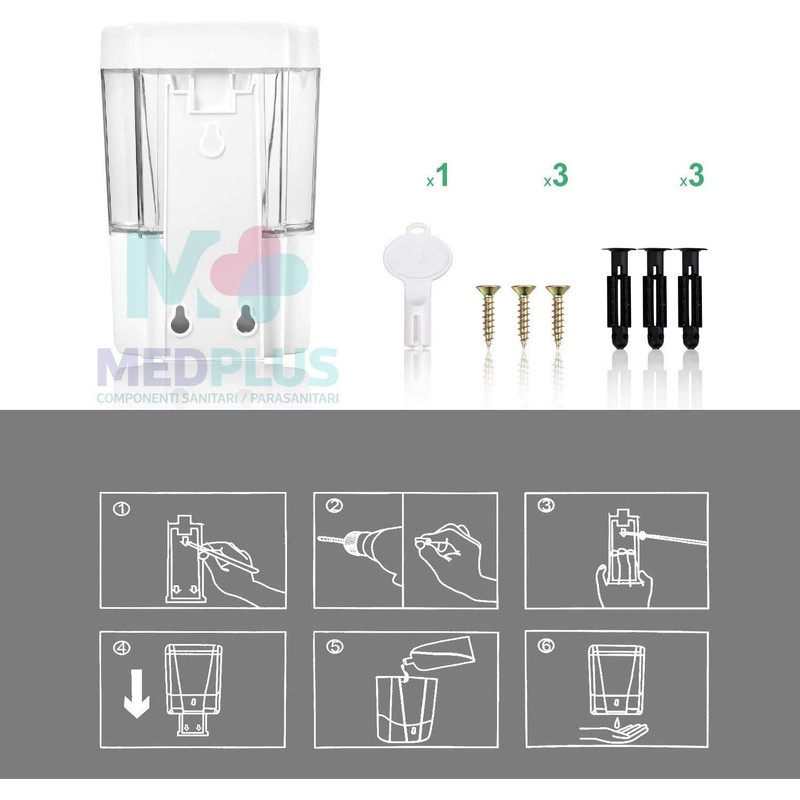 MedPlus Automatic Soap Dispenser for Bathroom Kitchen and Hotel White