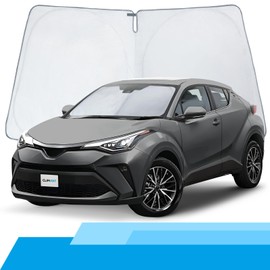 CLIM ART Windshield Sun Shade for Toyota C-HR 2018-2024 - Custom-Fit Foldable Car Sun Shade - Car Sunshade - Vehicle Sun Protector - Front Auto Windshield Cover, Car Windshield - WS5017