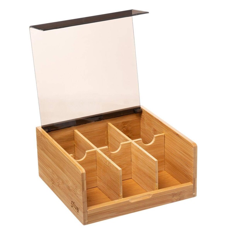 5five - Tea Caddy with 6 Compartments "Black Bamboo"