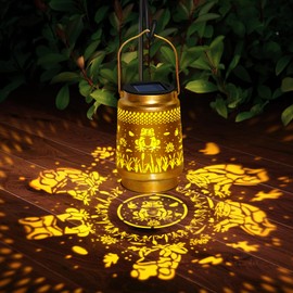 Solar Lanterns Outdoor Waterproof Hanging Solar Lights, Frog Garden Decor Birthday Gifts for Women Mom, Hanging Metal Garden Lights for Yard Patio Lawn Landscape,Gifts for Mother's Day