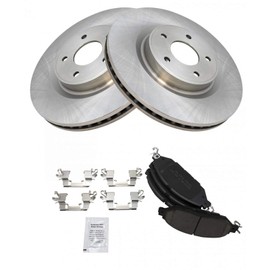 TRQ Front Brake Pad & Rotor Kit Brake Pads Brake Rotor Ceramic Compatible with 2013 INFINITI JX35 2014-2020 QX60 2015-2021 Nissan Murano 2013-2020 Pathfinder