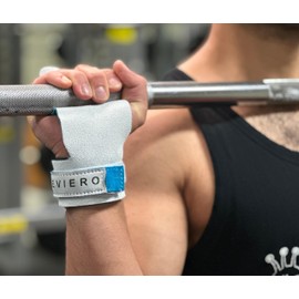 LEVIERO Woddies Gymnastics Grips for Crossfit, Pull-Ups, Weightlifting - Soft Leather, Comfort Fit, Durable WOD Grips for Adults XS Black