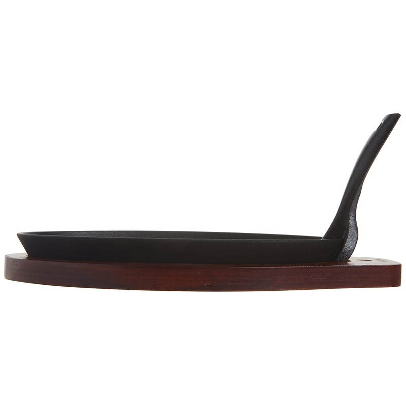 Winco Fajita Platter w/Gripper, 3-pc Set, Cast Iron