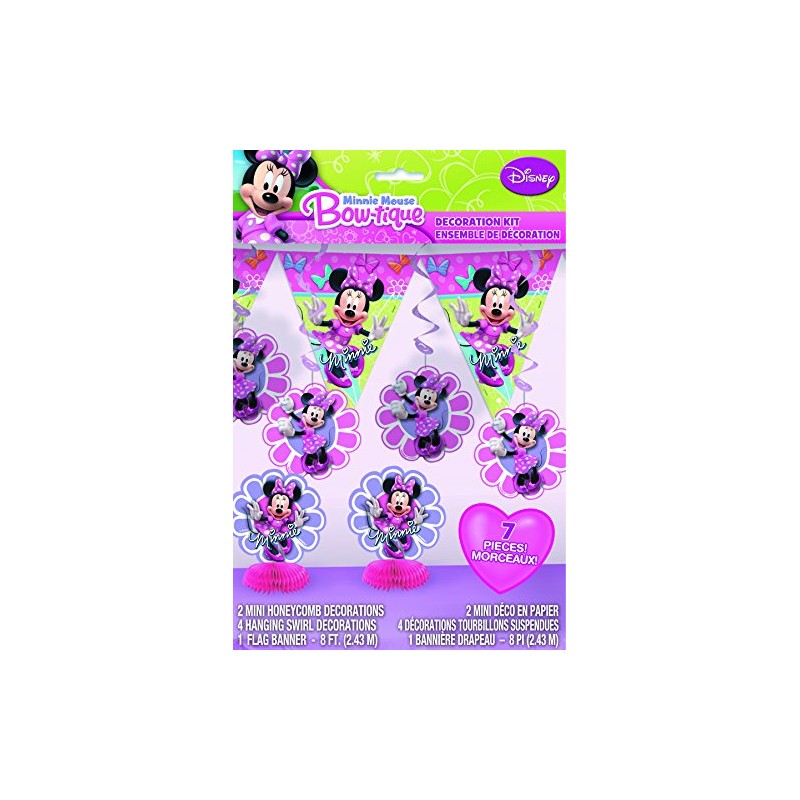Minnie Mouse Bow-tique Decoration Kit - 7 Pcs Unique