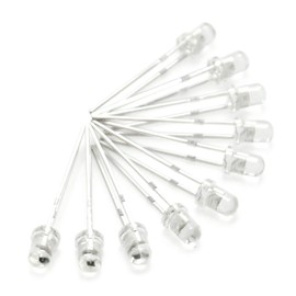 Gikfun LED Lamps 3MM White Color White Light Super Bright for Arduino (Pack of 100pcs) AE1124