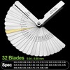 Spurtar Universal Stainless Steel Feeler Gauges 32 Blades 0.04-0.88 mm