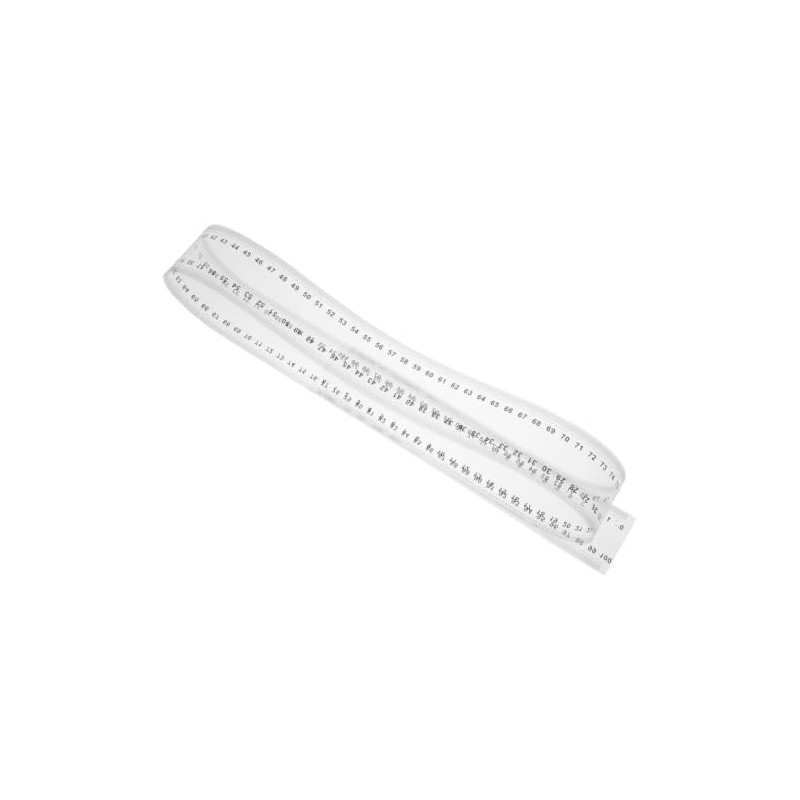 Cinta Métrica Flexible Transparente 1m Precisión 0.1mm Doble Cara