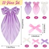 Aphlos 3 Large and 30 Small Satin Ribbon Bow Hair
