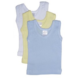 bambini Baby Boys Girls Unisex 3-Pack Sleeveless T-Shirts Tanks, Blue, Medium 19-26 Lbs