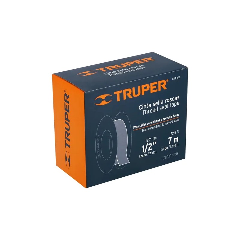 Paquete 10 Cinta De Teflon 12 Truper 12520