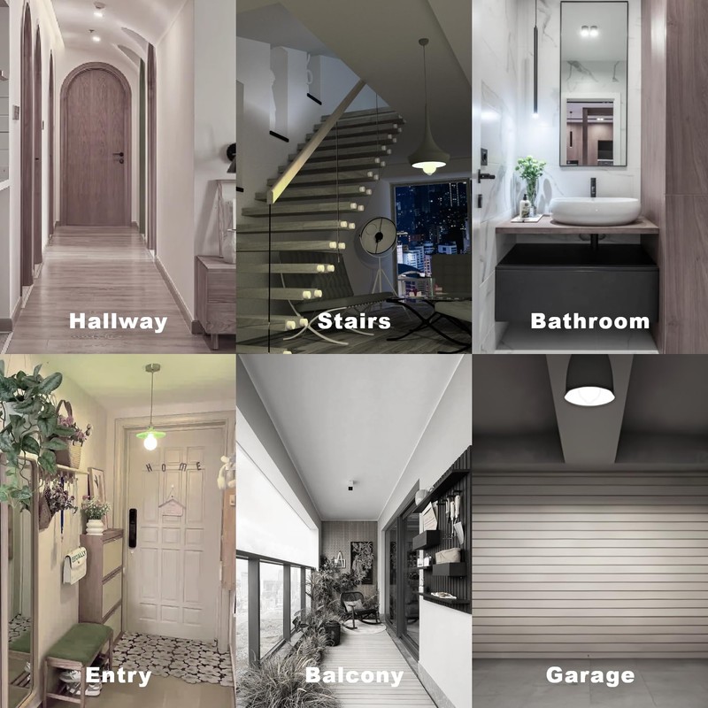 ORALUCE Motion Sensor Light Bulbs Indoor Outdoor 60 watt Equivalent,