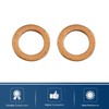 sourcing map Pack of 50 Copper Washers Copper Seal Flat