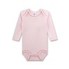 Sanetta Baby Bodysuit Long Sleeve (Twin Pack) Pink and White