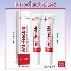 2 pieces brightening freckle cream, anti-freckle and brightens the skin, effective cream against pigment spots and dark spots on the face for all skin types