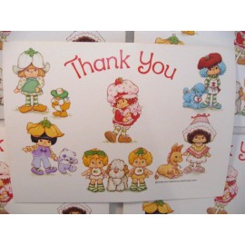 AMERICAN GREETINGS CORP TEN (10), 1983 STRAWBERRY SHORTCAKE THANK YOU POSTCARD - AMERICAN GREETINGS CORP