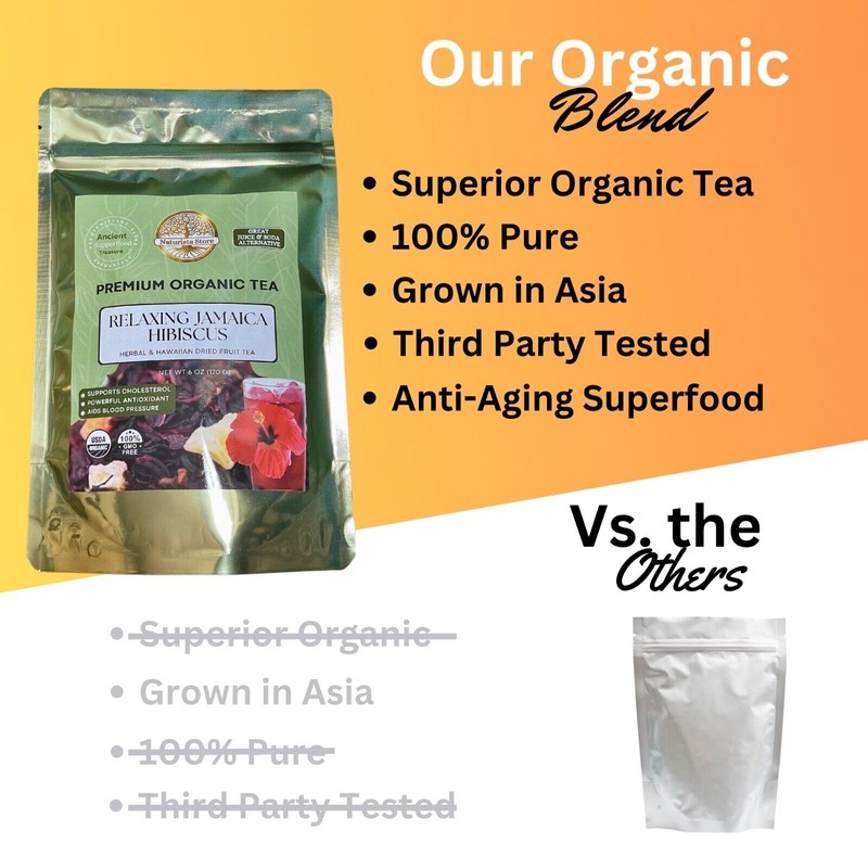 Naturista Store Organic Hibiscus & Hawaiian Dried Fruit Herbal Tea