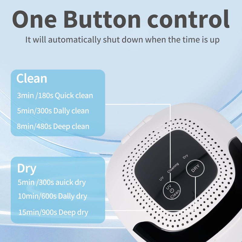 Ultrasonic Retainer Cleaner, Retainer Cleaner Machine for Dentures, Mouth Guards,