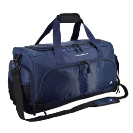 Ultimate Gym Bag 2.0: The Durable Crowdsource Designed Duffel Bag with 10 Optimal Compartments Including Water Resistant Pouch, Blue, Medium (20")