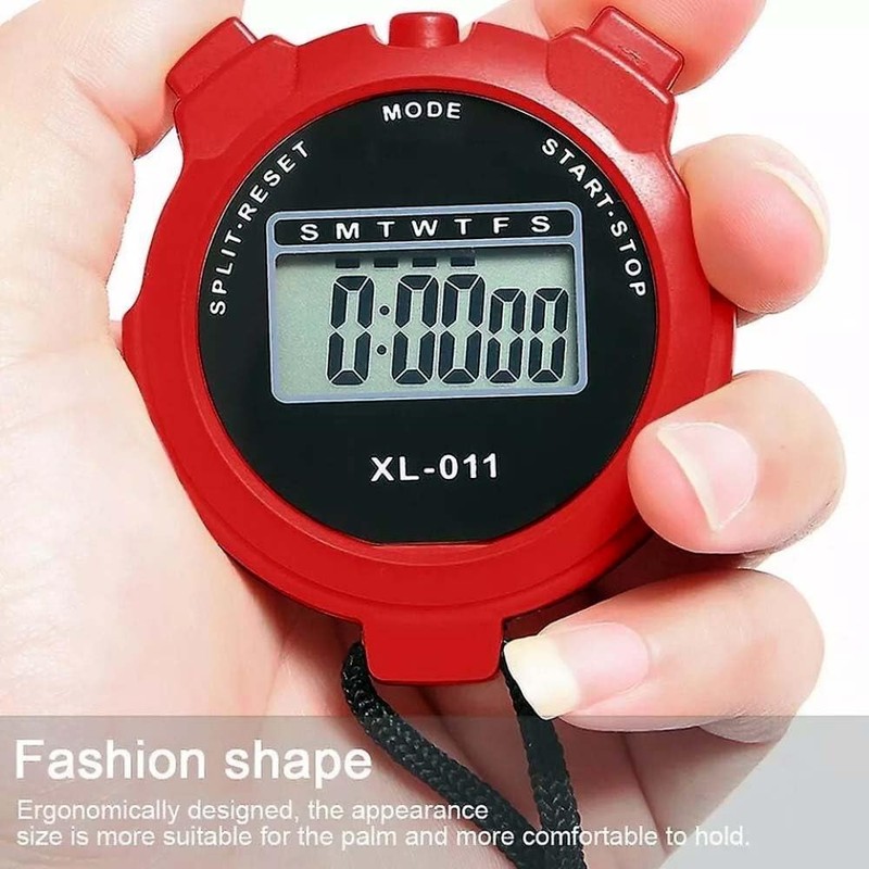 Digital Sports Stopwatch Timer Lap Large Display Interval Training Digital