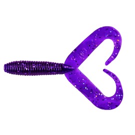 Relax DTT Double Tail Twister 10 cm Pack of 10 Soft Baits 609 Purple Purple