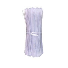 Tangser Plastic Clear 4" Twist Ties, Reusable Cable Ties,Long Garbage Bag Twist Ties, Trash Bag Coated Ties, Twisty Ties for Organizing, Plant Hollding, Office, Christmas Tree (500 Pcs/4 inch/10cm)