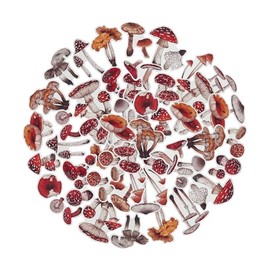 ZMLSED Red Mushroom Stickers, 40 Pieces, Spring Forest Aesthetic Stickers for Scrapbooking, Cottagecore Stickers, Waterproof Vinyl Stickers for Bullet Junk, Journal, Planner, Laptop, Diary,