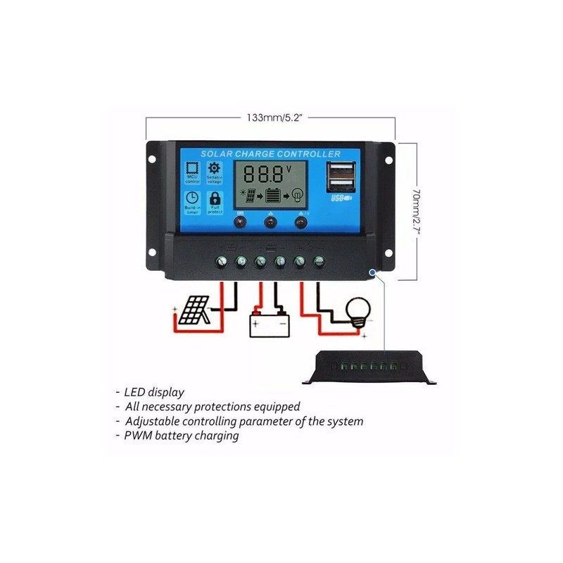 Unbranded 1000W Solar Panel Kit 100A 12V Battery Charger with
