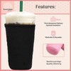 BAXENDALE AND CO Reusable Neoprene Insulator Sleeves for Iced Coffee