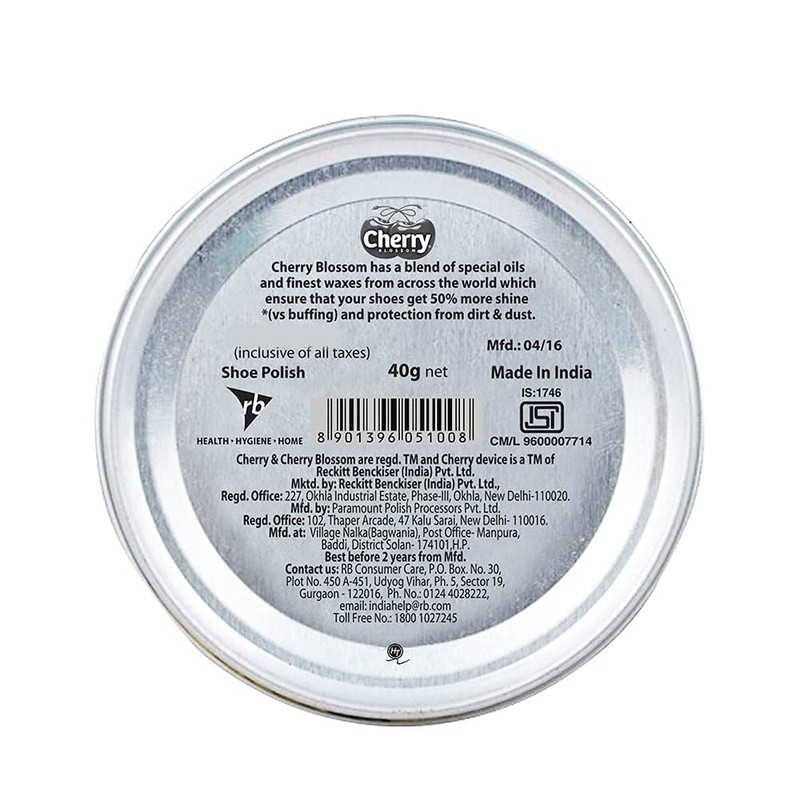 Cherry Blossom Men's Wax Polish 40 G Black (1)