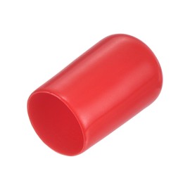 uxcell 20pcs Rubber End Caps 13.5mm ID Vinyl Round Tube Bolt Cap Cover Thread Protectors Red