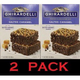 Ghirardelli PREMIUM Salted Caramel Chocolate BROWNIE Mix 16 oz Box - 2 PACK