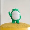 Jxueych Rebellious Frog Figurine, Tall 3.3 Inch, Cute Mini Frog