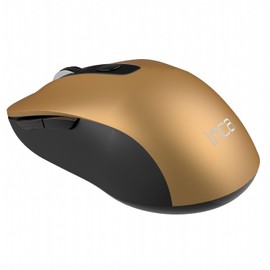 İnca IWM-233RG Wireless Mouse - 2.4GHz RF 1600DPI 6 Buttons Silent Click Ergonomic Design Ambidextrous Nano USB Receiver - Gold/Black