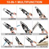 VANQUISH 10-in-1 Long Nose Pliers, 8‘’ Multipurpose Combination Pliers Wire