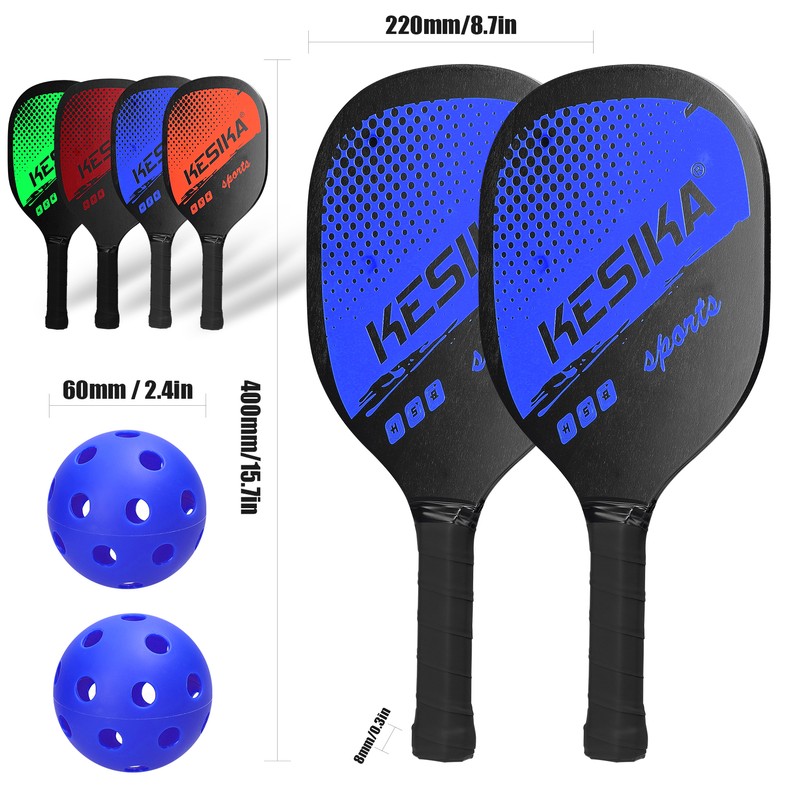 Pickleball Paddle Set Pickleball Rackets Ball Set 2 Rackets &