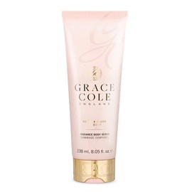 Grace Cole Vanilla Blush & Peony Exfoliating Body Scrub 238ml Refreshing Hydrating - Essential Oils - Vegan and Cruelty Free, No SLS or Parabens - Made In England
