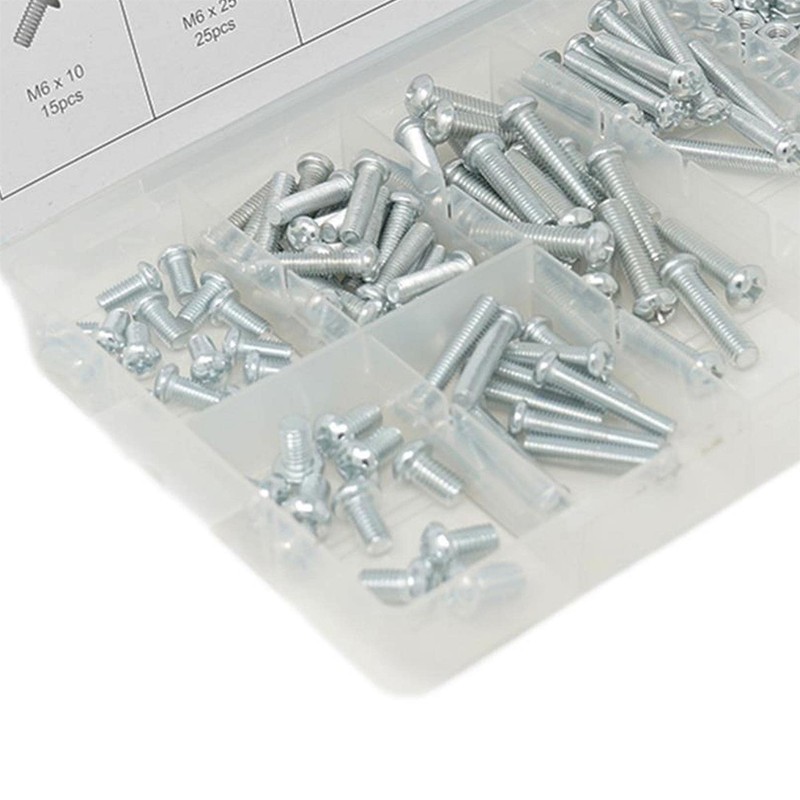 Dapetz® 220 Pcs Hex Bolts and Nuts Set, Steel Machine