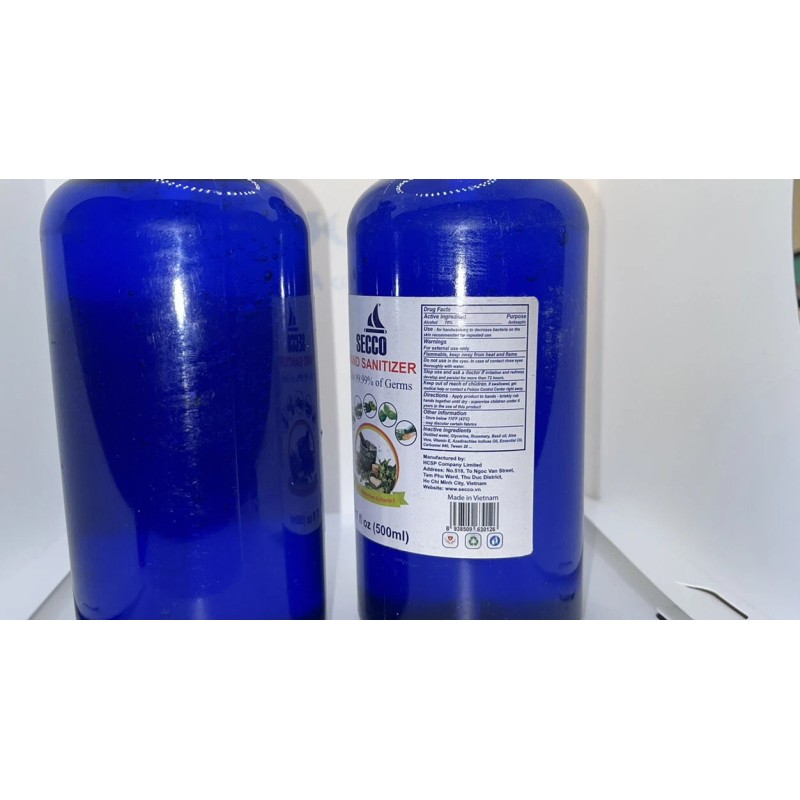 Secco Hand sanitizer secco Bottle with pump 17 fluid ounces￼