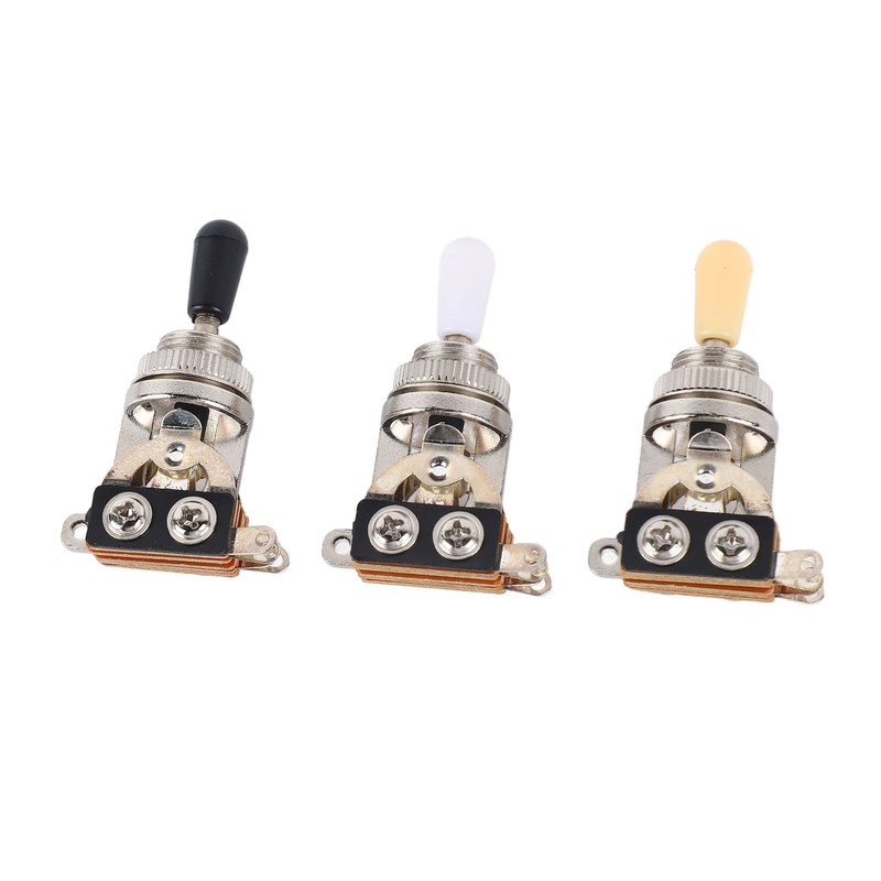 3pcs 3 Way Guitar Toggle Switches Short Straight Switch with
