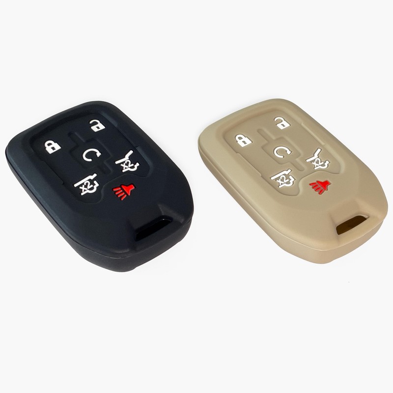 2-Pack Click&Fit Silicone Key Fob Covers Compatible with Chevy Suburban