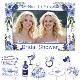 BACH AND BOOZY Blue Bridal Shower Party Photo Booth Props Something Blue Before I Do Decoration Bridal Shower Bachelorette Engagement Wedding Party