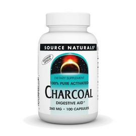 Source Naturals Source Naturals Charcoal - 100% Pure Activated, Digestive Aid - 100 Capsules