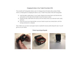 Trodat Printy Economy Self-Inking 5-in-1 Date Message Stamp, Received/Entered/Paid/Faxed/Date, Impression Size: 1" x 1-5/8", Blue/Red (E4754)