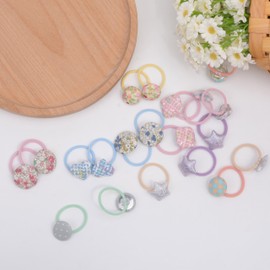 BIANHUAN Kids Baby Hair Rubber Hair Accessories, Elastic Ribbon, Set of 20, Cute