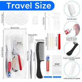 LLHQAMT Travel Toothbrush Kit, Hygiene Kit with Double Sealed Individual Packages, Toothbrush and Toothpaste Kit Bulk for Hotel, Camping, Home and Traveling (50 Set)