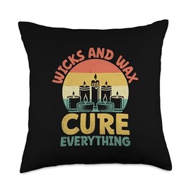 Wicks And Wax Cure Everything Candle Maker Wax Throw Pillow