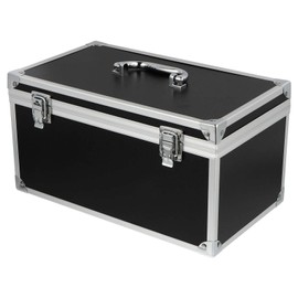 DOITOOL Foam Black Briefcase Aluminium Tool Case, Flight Case With Padded Foam, Lockable Storage Toolbox, Portable Carrying Case for Measurement Instruments (290 x 160 x150mm, Black) Home Camera