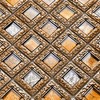 Hominter Vintage Framed Glass Mosaic Baroque Style Decorative Tile Window